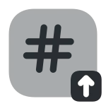 Hashtag Up SVG Icon